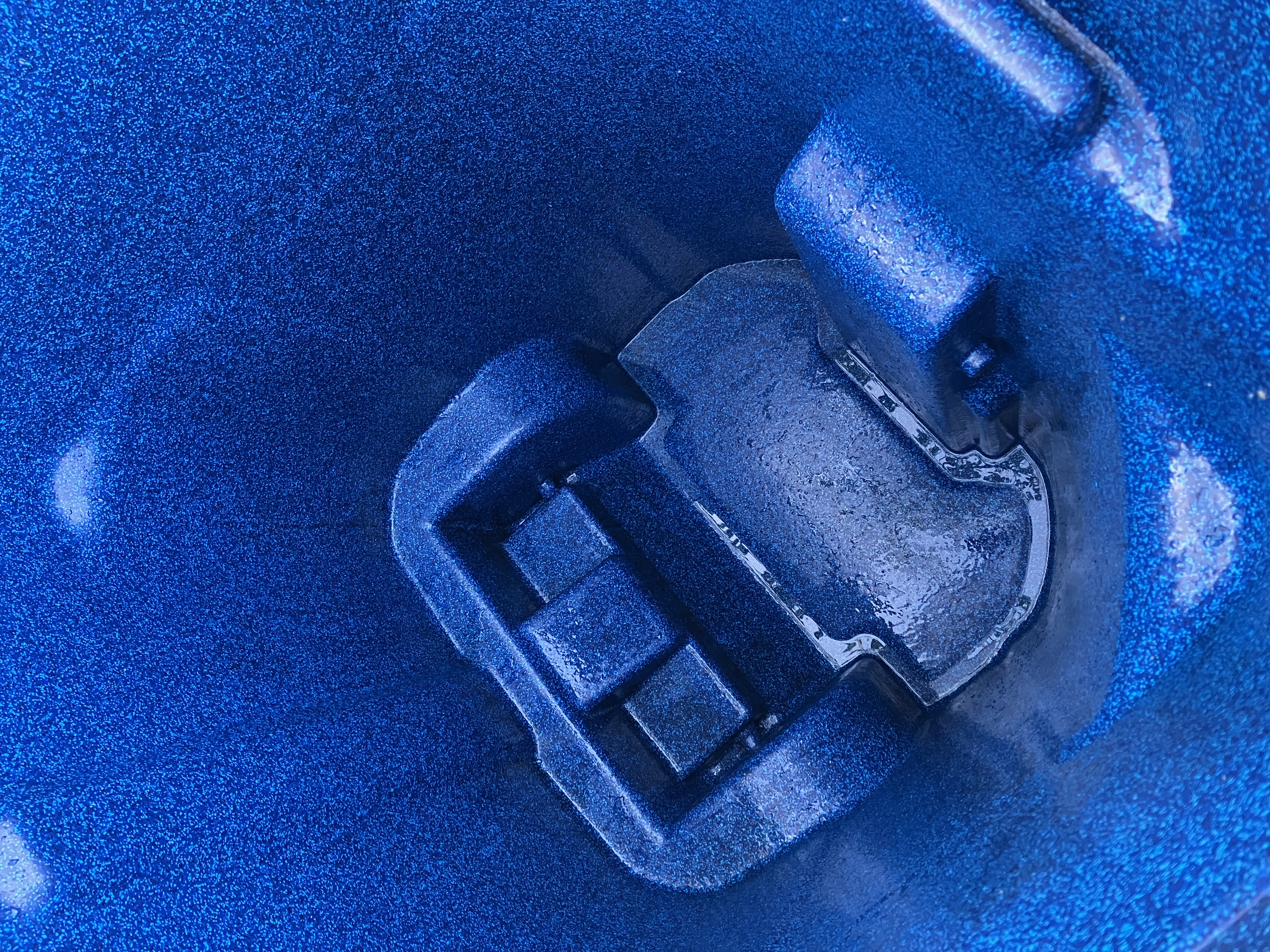 Shiny clean trash can interior